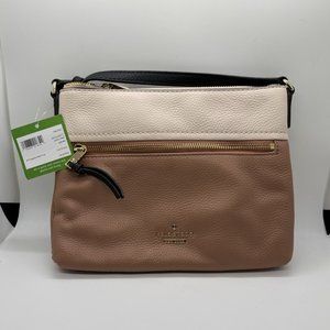Kate Spade Jackson Street Gabriele Leather Crossbody Black/Toasty